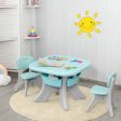 Children Kids Activity Table & Chair Set Play Furniture W Storage-Blue Hot on Sale