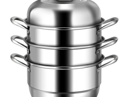 3 Tier Stainless Steel Cookware Pot Saucepot Steamer Online Hot Sale