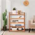 5-Tier Acacia Wood Shoe Rack with Side Metal Hooks Online Hot Sale