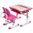 Height Adjustable Kids Study Desk and Chair Set-Pink Cheap