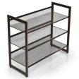 2 3 4 Tiers Flat and Slant Metal Shoe Rack for Entryway Hallway-3-Tier For Cheap