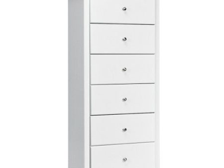 6 Drawers Chest Dresser Clothes Storage Bedroom Furniture Cabinet-White Sale