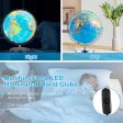 13  Illuminated World Globe 720° Rotating Map with LED Light Discount