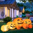 7.5 Feet Halloween Inflatable 7 Pumpkins Patch with LED Lights For Discount