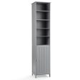 72 Inches Free Standing Tall Floor Bathroom Storage Cabinet-Gray Online Sale