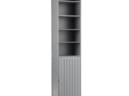 72 Inches Free Standing Tall Floor Bathroom Storage Cabinet-Gray Online Sale