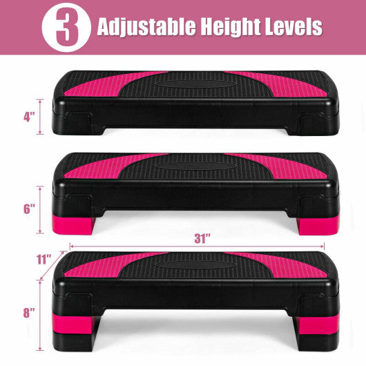 31 Inch Adjustable Exercise Aerobic Stepper with Non-Slip Pads on Sale