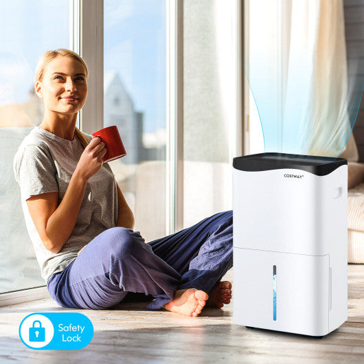 100-Pint Dehumidifier with Smart App and Alexa Control for Home and Basements-White on Sale