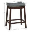 Set of 2 24-Inch Height Backless Counter Stool with Footrest-Brown Cheap