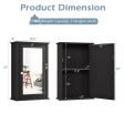 Bathroom Wall Cabinet with Single Mirror Door-Brown Fashion