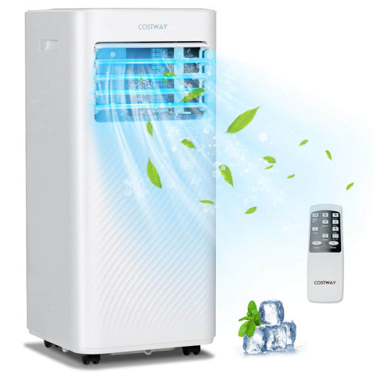 10000 BTU 4-in-1 Portable Air Conditioner with Humidifier and Sleep Mode-White Online now