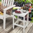 14 Inch Square Weather-Resistant Adirondack Side Table-White Online now