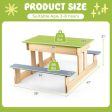 3-in-1 Outdoor Wooden Kids Water Sand Table with Play Boxes Supply