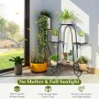 6-Tier Plant Stand with Adjustable Foot Pads-Black Online Sale