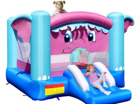 3-in-1 Elephant Theme Inflatable Castle without Blower Hot on Sale