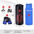 5 Pieces 40Lbs Filled Punching Boxing Set with Jump Rope and Gloves For Cheap