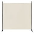 6 Feet Single Panel Rolling Room Divider with Smooth Wheels-White Online Hot Sale