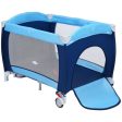 Foldable Baby Crib Playpen with Mosquito Net and Bag-Blue Cheap