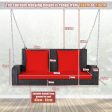 2-Person Patio Rattan Porch Swing with Cushions-Red Online Sale