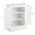 2-Door Freestanding Bathroom Cabinet with Adjustable Shelves-White For Discount