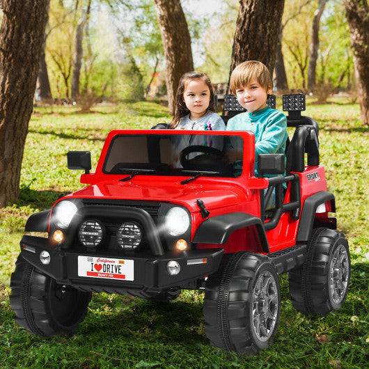 12V 2-Seater Ride on Car Truck with Remote Control and Storage Room-Red Supply