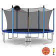 12 14 15 16 Feet Outdoor Recreational Trampoline with Ladder and Enclosure Net-15 ft Hot on Sale