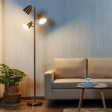 64 Inch 3-Light LED Floor Lamp Reading Light for Living Room Bedroom - Golden Discount