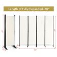 4-Panel  Room Divider with Steel Frame-White Sale