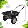 2 Tire Wheelbarrow Garden Cart Heavy-duty Dolly Utility Cart-Black Online Sale