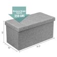 31.5 Inch Fabric Foldable Storage with Removable Storage Bin-Light Gray Supply