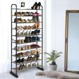 10-Tier Free-Standing Metal Frame Shoe Rack Online