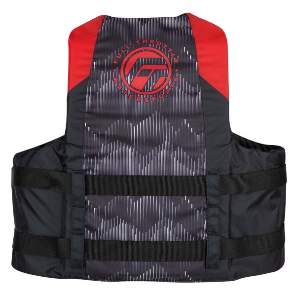 Full Throttle Adult Nylon Life Jacket - 4XL 7XL - Red Black [112200-100-110-22] Cheap