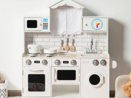 Wooden Kids Kitchen with Washing Machine Online Sale