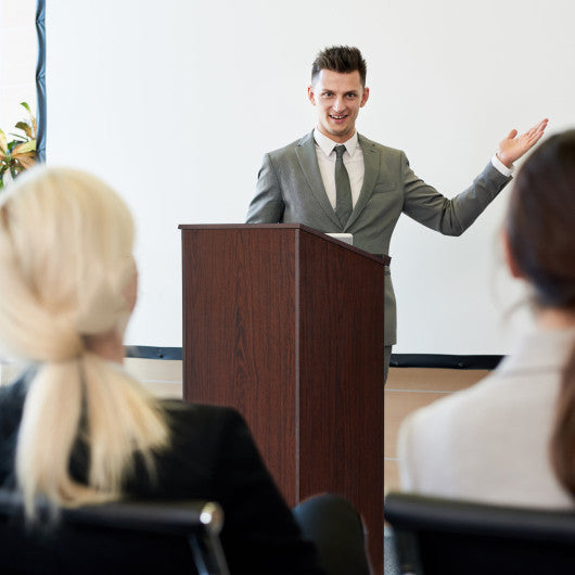 Wooden Floor Standing Podium Speaking Lectern For Discount