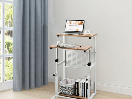 Height Adjustable Stand Up Desk Computer Workstation Fashion