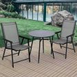 Set of 2 Outdoor Patio Folding Chairs-Gray Fashion