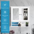 Bathroom Wall Mount Mirror Cabinet Organizer-White Supply