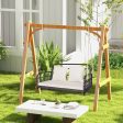 2-Person Outdoor Hanging Chair with Ropes-Gray Hot on Sale