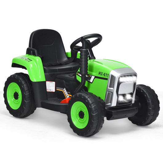 12V Ride on Tractor with 3-Gear-Shift Ground Loader for Kids 3+ Years Old-Green Online Hot Sale