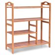 4 Tiers Multifunction Bamboo Storage Shoe Rack for Entryway Hallway For Discount