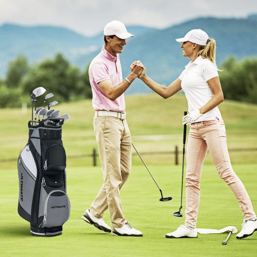 14-Way Golf Cart Stand Bag with Waterproof Rain Hood Online Sale