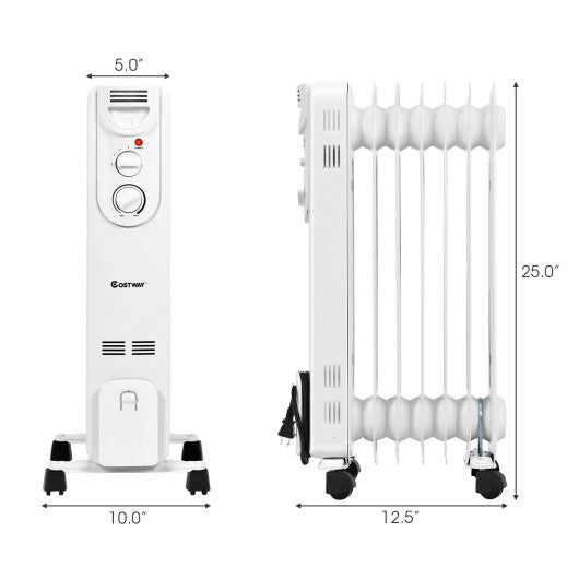 1500W Electric Space Heater with 3 Heat Settings and Safe Protection Sale