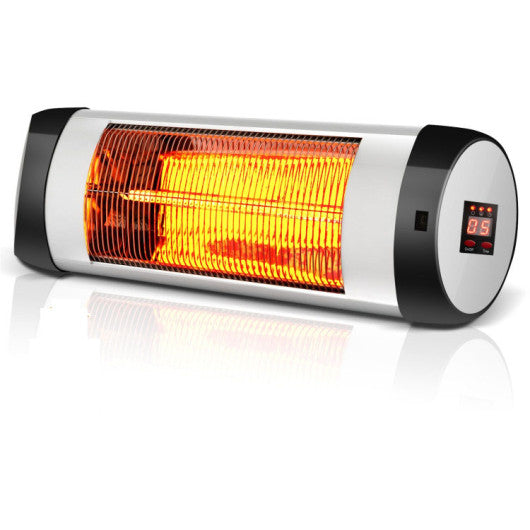 1500W Wall-Mounted Electric Heater Patio Infrared Heater with Remote Control Supply