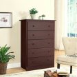 Functional Storage Organized Dresser with 5 Drawer-Brown Supply