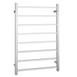 145W Electric Towel Warmer Wall Mounted Heated Drying Rack 8 Square Bars Supply