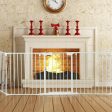 115 Inch Length 5 Panel Adjustable Wide Fireplace Fence-White For Sale