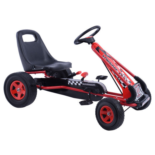 4 Wheels Kids Ride On Pedal Powered Bike Go Kart Racer Car Outdoor Play Toy-Red For Cheap