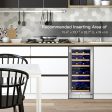 30-Bottle Freestanding Wine Cooler with Temp Memory and Dual Zones -Silver Fashion