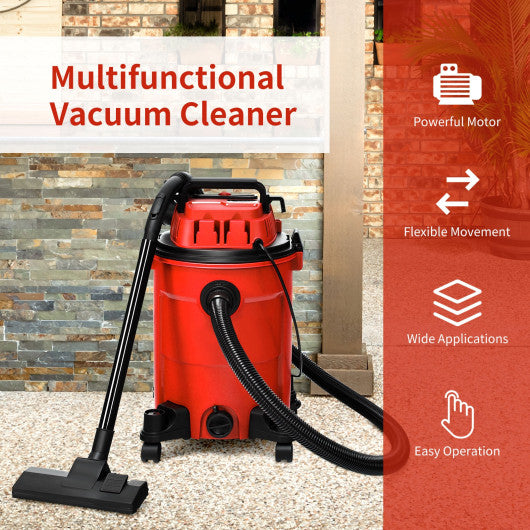 3 in 1 6.6 Gallon 4.8 Peak HP Wet Dry Vacuum Cleaner with Blower-Red For Cheap