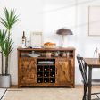 Farmhouse Sideboard with Detachable Wine Rack and Cabinets-Rustic Brown Online Hot Sale